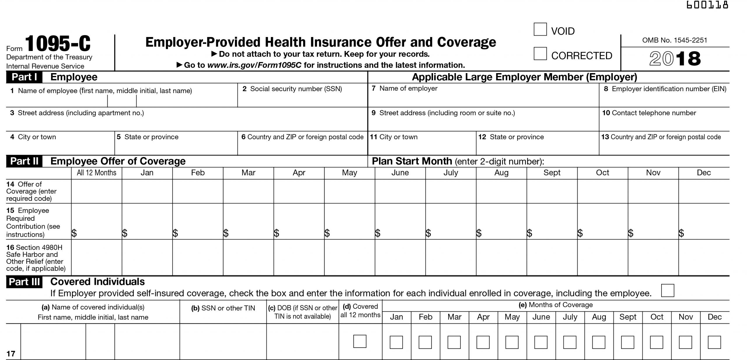 IRS Form 1095C UVA HR